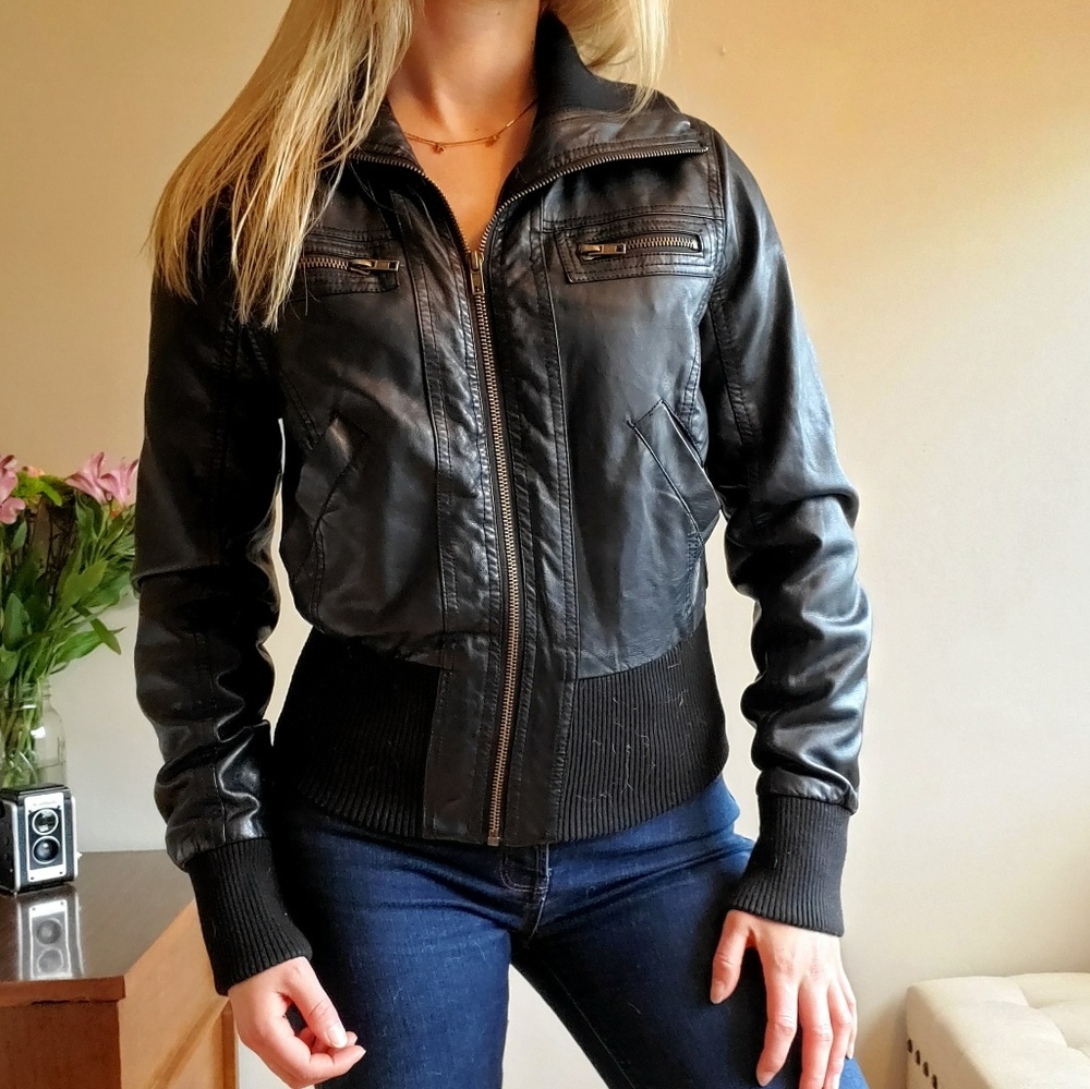 Faux Leather Jacket